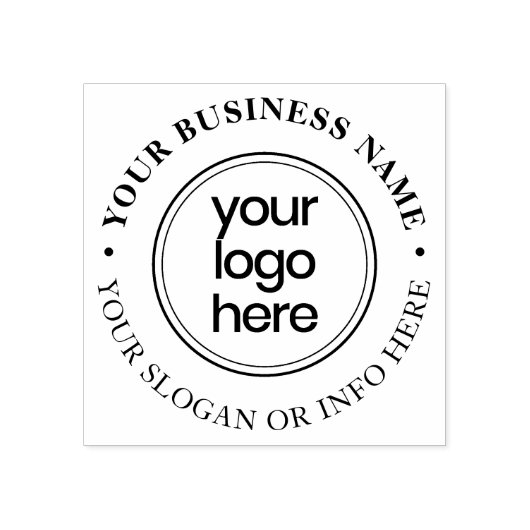 Aangepaste ronde typografie Bedrijfsnaam Logo Rubberstempel (Afrduk)