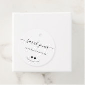 Aangepaste Ronde Witte Kalligrafie Script Hang Lab Bedankjes Labels (In situ)