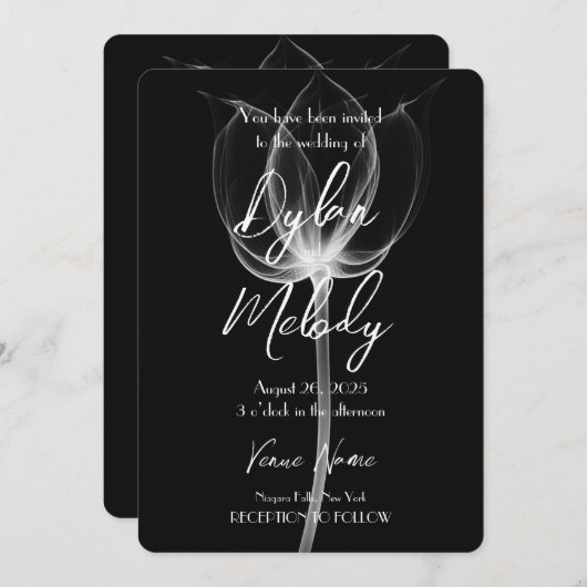 Aangepaste röntgenbloem kaart (Voorkant / Achterkant)