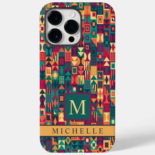 Aangepaste Rood Geel Groen Vormen Geometrisch Case-Mate iPhone Case (Achterkant)