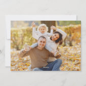 Aangepaste Rood & Goud Fotocollage Kerstgroet Feestdagenkaart (Achterkant)