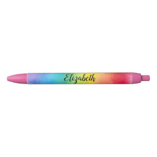 Aangepaste Rood Roze Geel Blauw Paars Groen Blauwe Inkt Pen