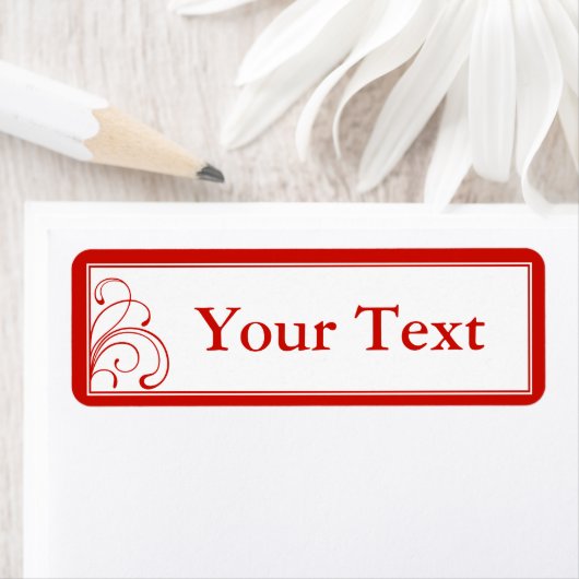 Aangepaste rood & wit cadeau Label Stickers of lab (Insitu)