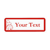 Aangepaste rood & wit cadeau Label Stickers of lab (Voorkant)