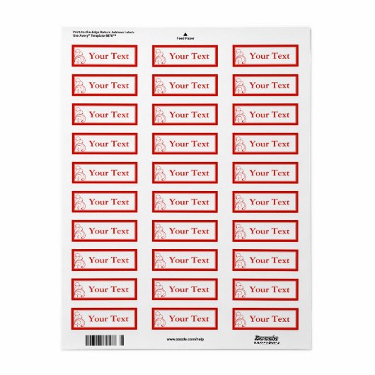 Aangepaste rood & wit cadeau Label Stickers of lab (Full Sheet)