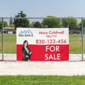 Aangepaste rood wit Realtor foto promotioneel Spandoek (Insitu)
