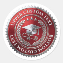 Aangepaste Rood-Zilver Folie Afstudeercertificaat