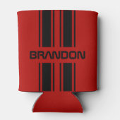 Aangepaste roodroze en zwarte snufjes voor sport blikjeskoeler (Achterkant)