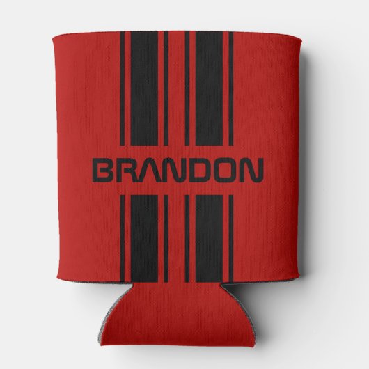 Aangepaste roodroze en zwarte snufjes voor sport blikjeskoeler (Achterkant)