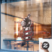 Aangepaste rook- en vapewinkel Kleine Bedrijven Raamsticker (Cafe Raam)