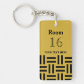 Aangepaste room hotel/lodge sleutelhanger (Voorkant)