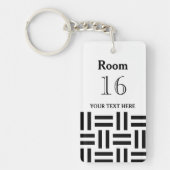Aangepaste room hotel/lodge sleutelhanger (Voorkant)