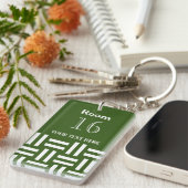 Aangepaste room hotel/lodge sleutelhanger (Voorkant Rechts)