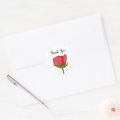 Aangepaste roos bloem schilderen bedankt ronde sticker (Envelop)