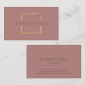 Aangepaste Roos Gold Elegant Professional Sjabloon Visitekaartje (Voorkant / Achterkant)