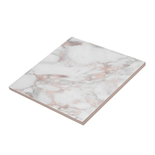 Aangepaste Roos Gold Marble Sjabloon Professional Tegeltje (Zijkant)