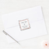 Aangepaste Roos Gouden Folie Marmeren BRUILOFT Dan Vierkante Sticker (Envelop)