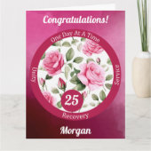 Aangepaste Roos Herstel Mijlpaal Kaart (Voorkant)