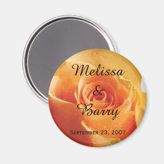 Aangepaste Roos voor peach Magneet (Voorkant / Achterkant)