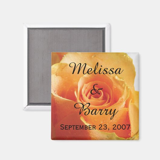 Aangepaste Roos voor peach Magneet (Voorkant / Achterkant)