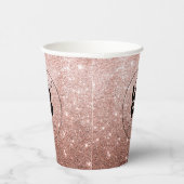 Aangepaste Roos voor zakelijk Logo Gold Glitter Pa Papieren Bekers (Rechts)
