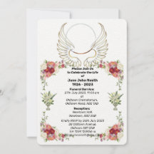 Aangepaste Roos Wings Foto Uitvaart