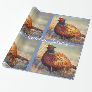 Aangepaste Rooster Fheasant Cadeaupapier
