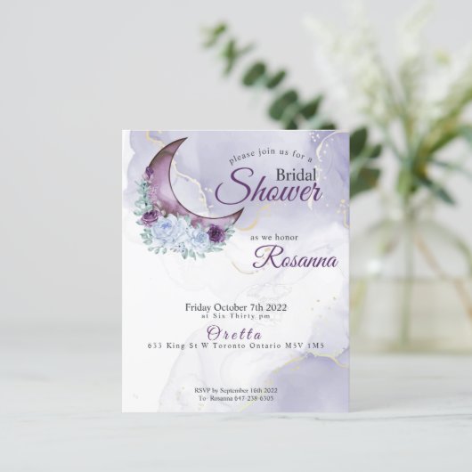 Aangepaste Rosanna-2 Rustic Crescent Moon Paarse (Staand voorkant)