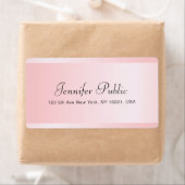 Aangepaste Rose Goud Template Typografie Verzendin Etiket (Insitu)