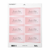 Aangepaste Rose Goud Template Typografie Verzendin Etiket (Full Sheet)