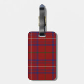 Aangepaste Rose Tartan Schotse geruite bagagelabel (Achterkant verticaal)