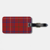 Aangepaste Rose Tartan Schotse geruite bagagelabel (Achterkant horizontaal)