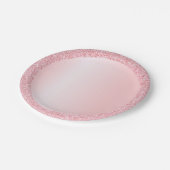 Aangepaste Rosegold Glitter Blank Trendy Sjabloon Papieren Bordje (Gekanteld)