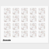 Aangepaste Rosegoud Marmer Elegant Modern Blanks T Vierkante Sticker (Vel)