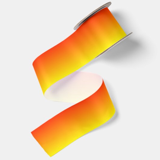 Aangepaste rossig oranje ombre satijnen lint (Achterkant)