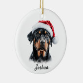 Aangepaste Rottweiler Hond  Keramisch Ornament (Rechts)