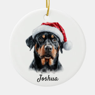 Aangepaste Rottweiler Hond Keramisch Ornament