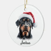Aangepaste Rottweiler Hond  Keramisch Ornament (Links)