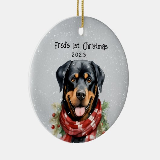 Aangepaste rottweiler keramisch ornament (Rechts)