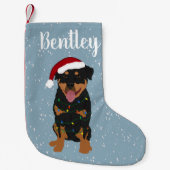 Aangepaste rottweiler kleine kerstsok (Voorkant)