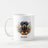 Aangepaste Rottweiler Mok met Inspirerend Quote (Links)