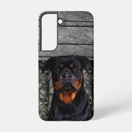 Aangepaste rottweiler Naam Dog Camo Rustic Pet Samsung Galaxy Hoesje