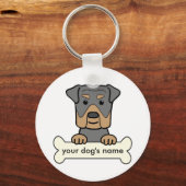 Aangepaste rottweiler sleutelhanger (Voorkant)
