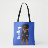 Aangepaste rottweiler tote bag (Voorkant)