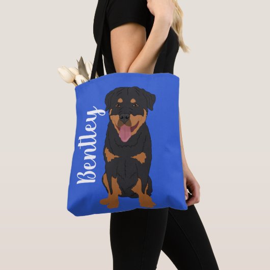 Aangepaste rottweiler tote bag (Dichtbij)
