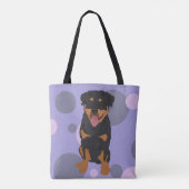 Aangepaste rottweiler tote bag (Achterkant)