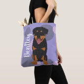 Aangepaste rottweiler tote bag (Dichtbij)