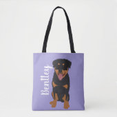 Aangepaste rottweiler tote bag (Voorkant)