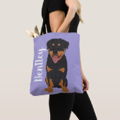 Aangepaste rottweiler tote bag (Dichtbij)
