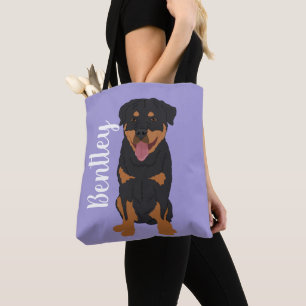 Aangepaste rottweiler tote bag